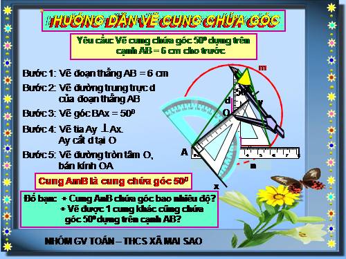 Cách vẽ cung chứa góc