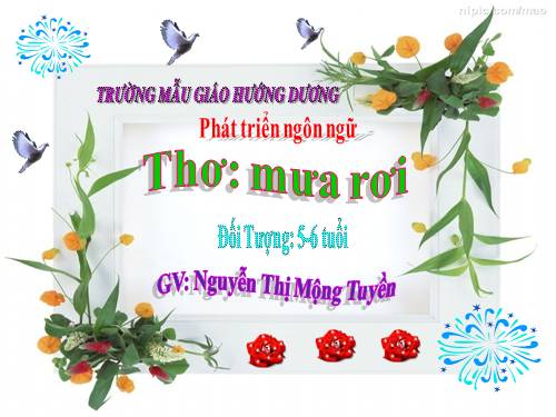 thơ " mưa rơi"