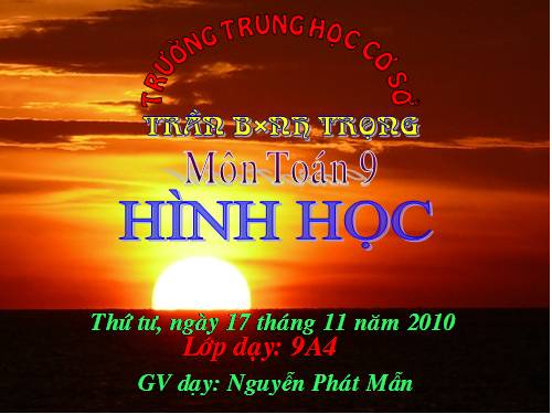 Chương II. §4. Vị trí tương đối của đường thẳng và đường tròn