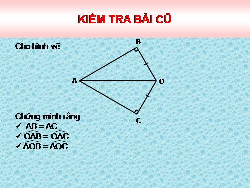 Chương II. §6. Tính chất của hai tiếp tuyến cắt nhau