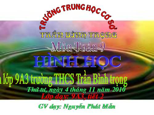 Chương II. §2. Đường kính và dây của đường tròn