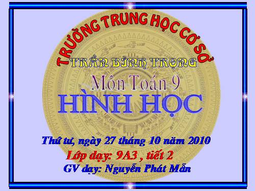 Chương II. §1. Sự xác định đường tròn. Tính chất đối xứng của đường tròn