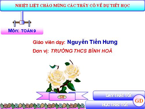 Chương II. §4. Vị trí tương đối của đường thẳng và đường tròn