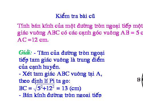 Tiết 22: Đường kinh và dây của đường tròn. (Sketchpad)