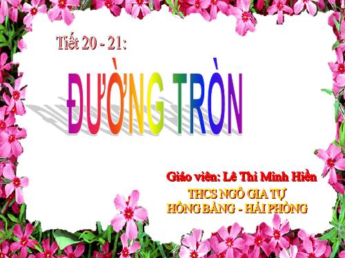 Chương II. §1. Sự xác định đường tròn. Tính chất đối xứng của đường tròn