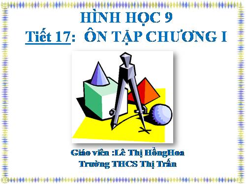 Ôn tập Chương I. Hệ thức lượng trong tam giác vuông