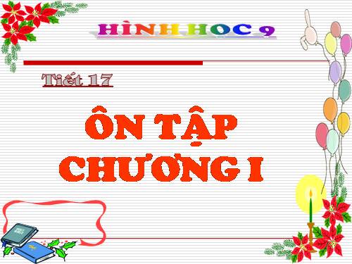 Ôn tập Chương I. Hệ thức lượng trong tam giác vuông