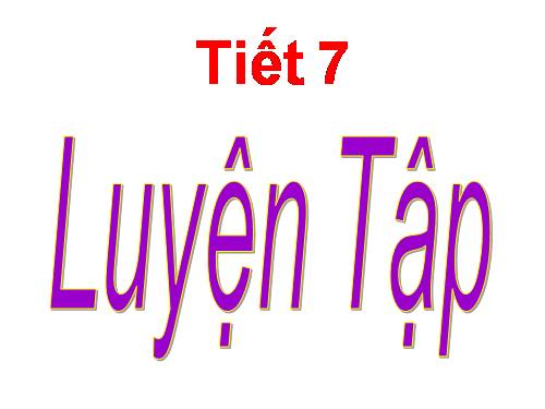 Các bài Luyện tập