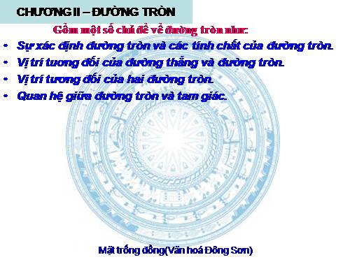 Chương II. §1. Sự xác định đường tròn. Tính chất đối xứng của đường tròn