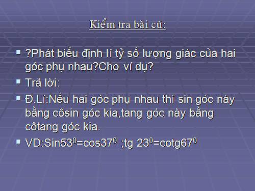 Chương I. §3. Bảng lượng giác
