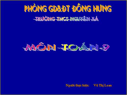 Chương II. §2. Đường kính và dây của đường tròn