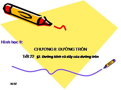 Chương II. §2. Đường kính và dây của đường tròn