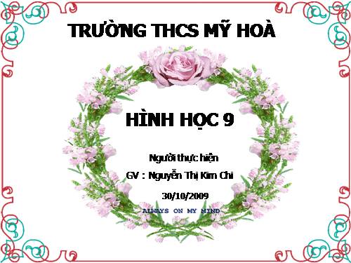 Chương II. §1. Sự xác định đường tròn. Tính chất đối xứng của đường tròn