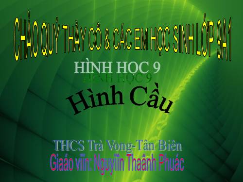 Hình cầu (Hình mô phỏng+Cabri)