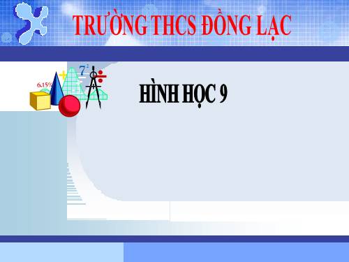 Chương IV. §1. Hình trụ - Diện tích xung quanh và thể tích của hình trụ