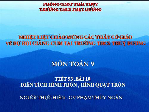 Chương III. §10. Diện tích hình tròn, hình quạt tròn