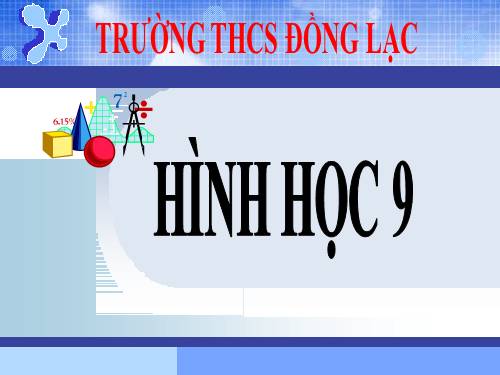 Chương III. §9. Độ dài đường tròn, cung tròn