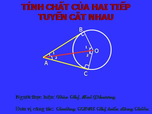 Chương II. §6. Tính chất của hai tiếp tuyến cắt nhau