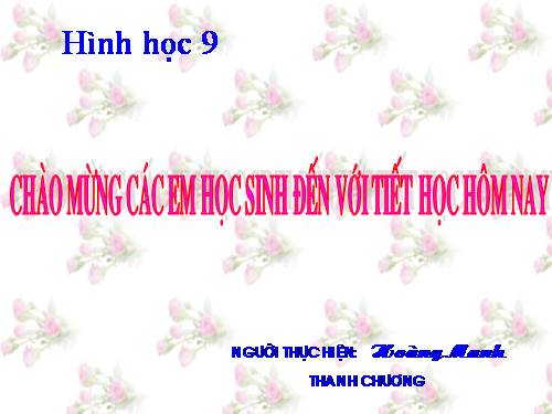 Chương III. §2. Liên hệ giữa cung và dây