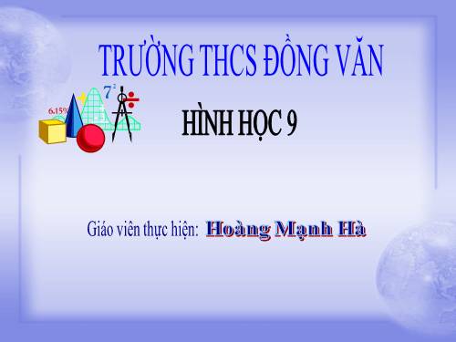 Chương III. §1. Góc ở tâm. Số đo cung