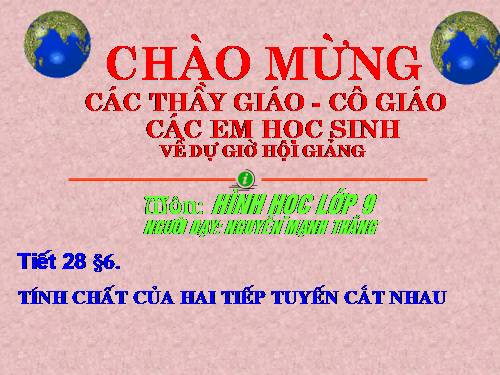 Chương II. §6. Tính chất của hai tiếp tuyến cắt nhau