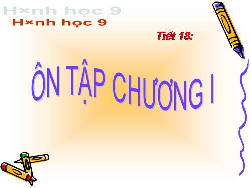 Ôn tập Chương I. Hệ thức lượng trong tam giác vuông