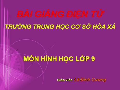 Chương II. §7-8. Vị trí tương đối của hai đường tròn