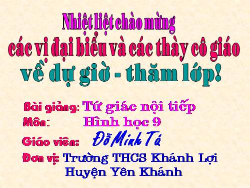 Chương III. §7. Tứ giác nội tiếp