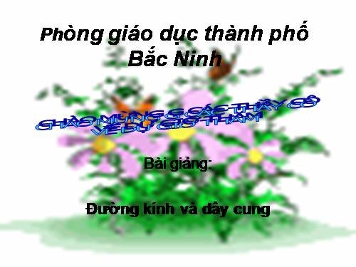 Chương II. §2. Đường kính và dây của đường tròn