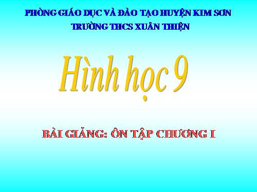 Ôn tập Chương I. Hệ thức lượng trong tam giác vuông