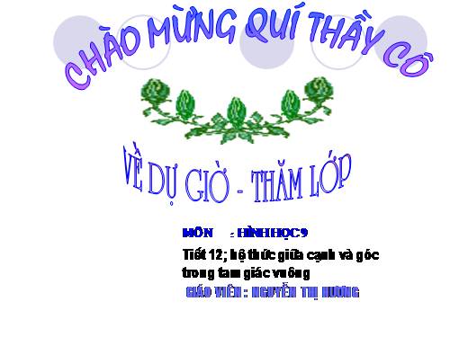 Chương I. §4. Một số hệ thức về cạnh và góc trong tam giác vuông