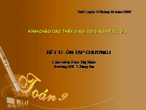 Ôn tập Chương I. Hệ thức lượng trong tam giác vuông