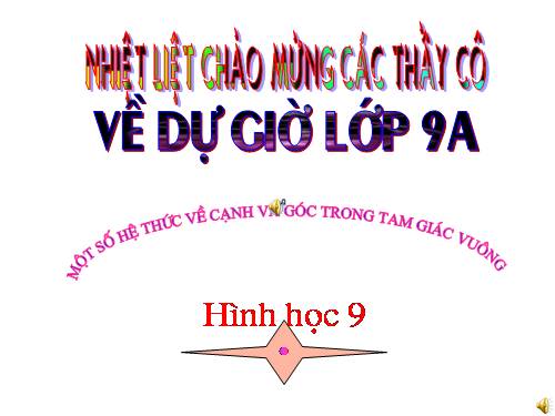 Chương I. §4. Một số hệ thức về cạnh và góc trong tam giác vuông