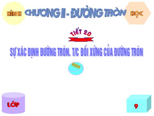 Chương II. §1. Sự xác định đường tròn. Tính chất đối xứng của đường tròn