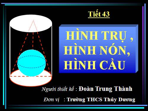 Ôn tập Chương IV. Hình trụ. Hình nón. Hình cầu