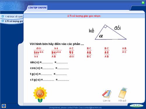 Ôn tập Chương I. Hệ thức lượng trong tam giác vuông