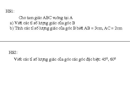 Chương I. §2. Tỉ số lượng giác của góc nhọn