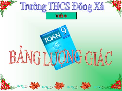 Chương I. §3. Bảng lượng giác