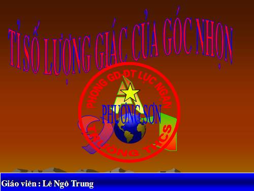 Chương I. §2. Tỉ số lượng giác của góc nhọn