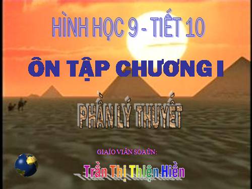 Ôn tập Chương I. Hệ thức lượng trong tam giác vuông