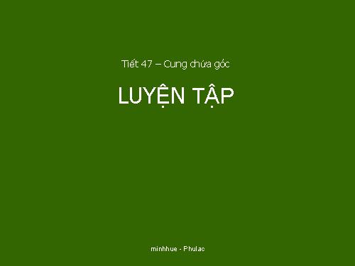 Các bài Luyện tập