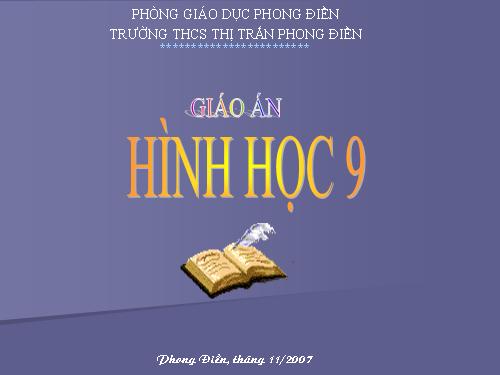 Chương IV. §1. Hình trụ - Diện tích xung quanh và thể tích của hình trụ