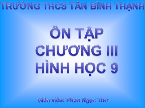 Ôn tập Chương III. Góc với đường tròn