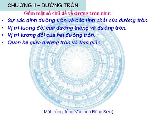 Chương II. §1. Sự xác định đường tròn. Tính chất đối xứng của đường tròn