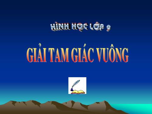 Tiết 12: Giải tam giác