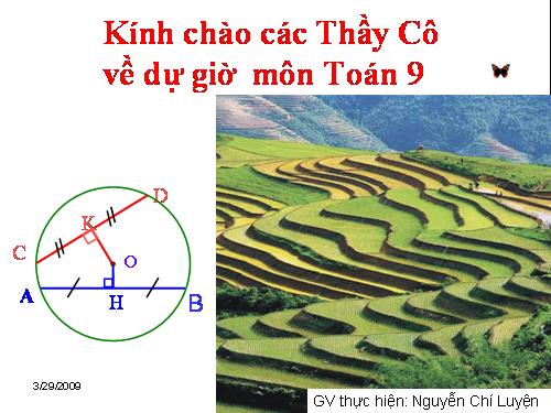 Chương II. §3. Liên hệ giữa dây và khoảng cách từ tâm đến dây