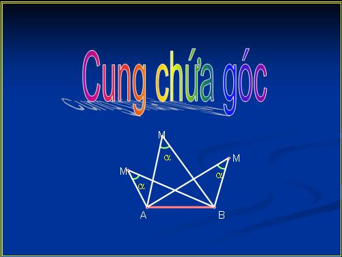 Chương III. §6. Cung chứa góc