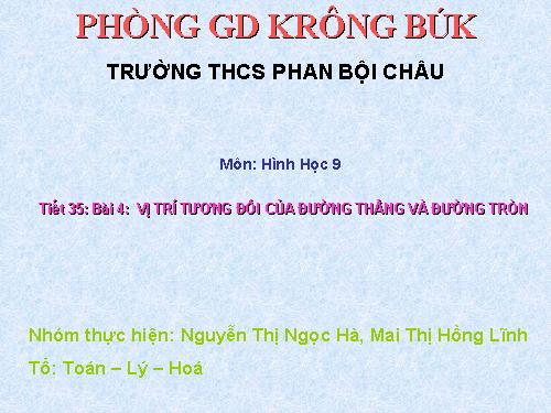 Chương II. §4. Vị trí tương đối của đường thẳng và đường tròn