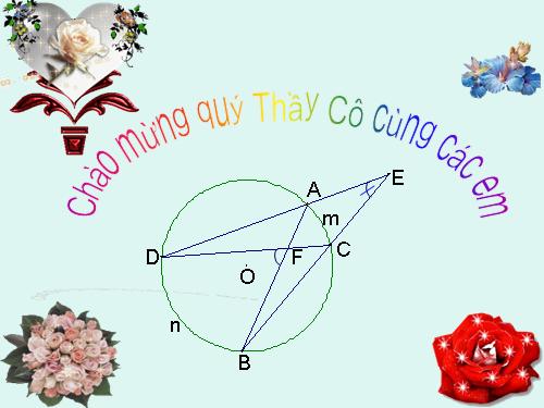 Chương III. §5. Góc có đỉnh ở bên trong đường tròn. Góc có đỉnh ở bên ngoài đường tròn