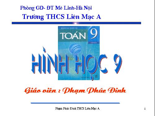 Chương II. §1. Sự xác định đường tròn. Tính chất đối xứng của đường tròn